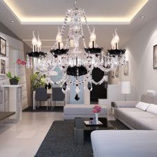 lustre de cristal 8 luzes